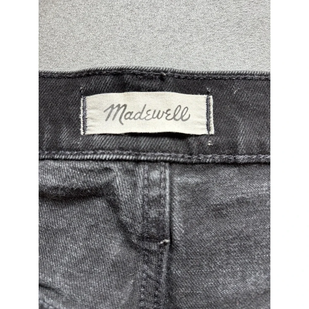Madewell Womens The Perfect Vintage Flare Jeans Sz 33 Black Stretch Minimalist